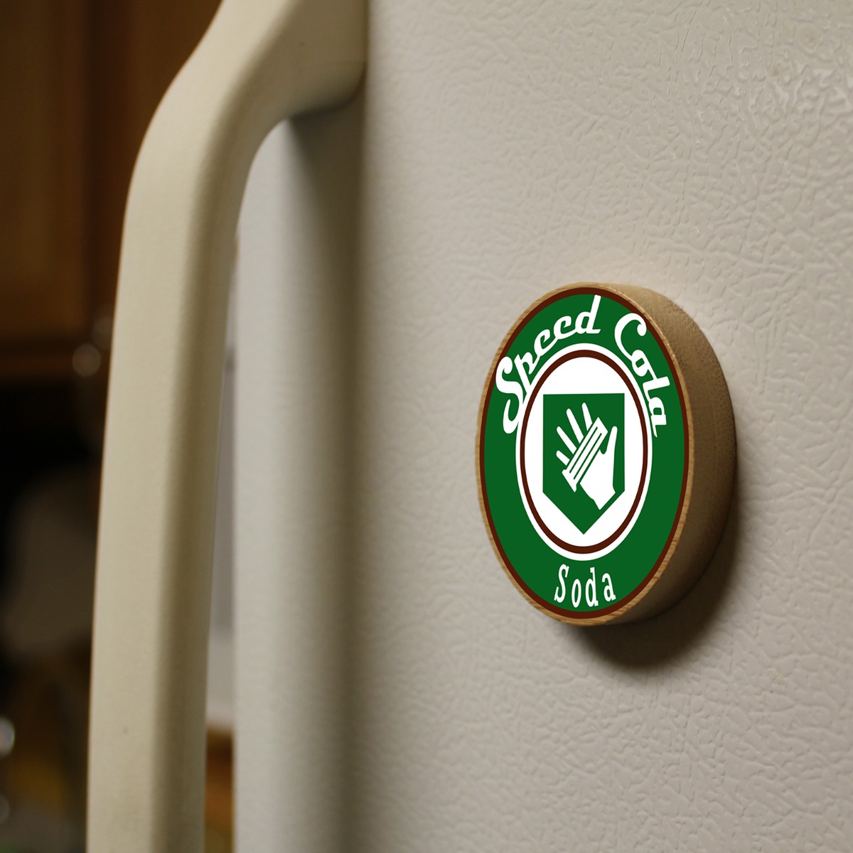 Picture of Bamboo Magnetic Full Color Digital Bottle Opener