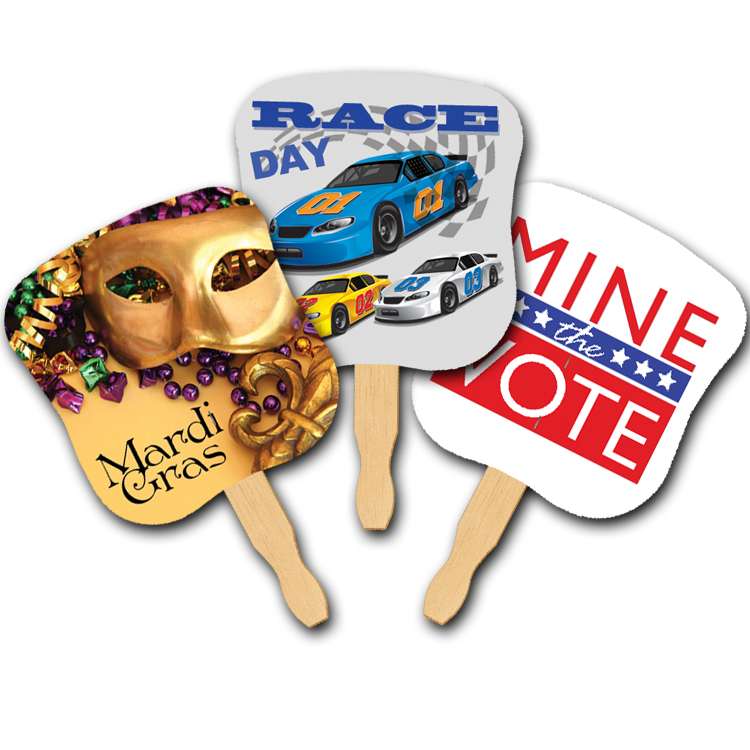 Picture of Custom Hourglass Full Color Digital Hand Fan