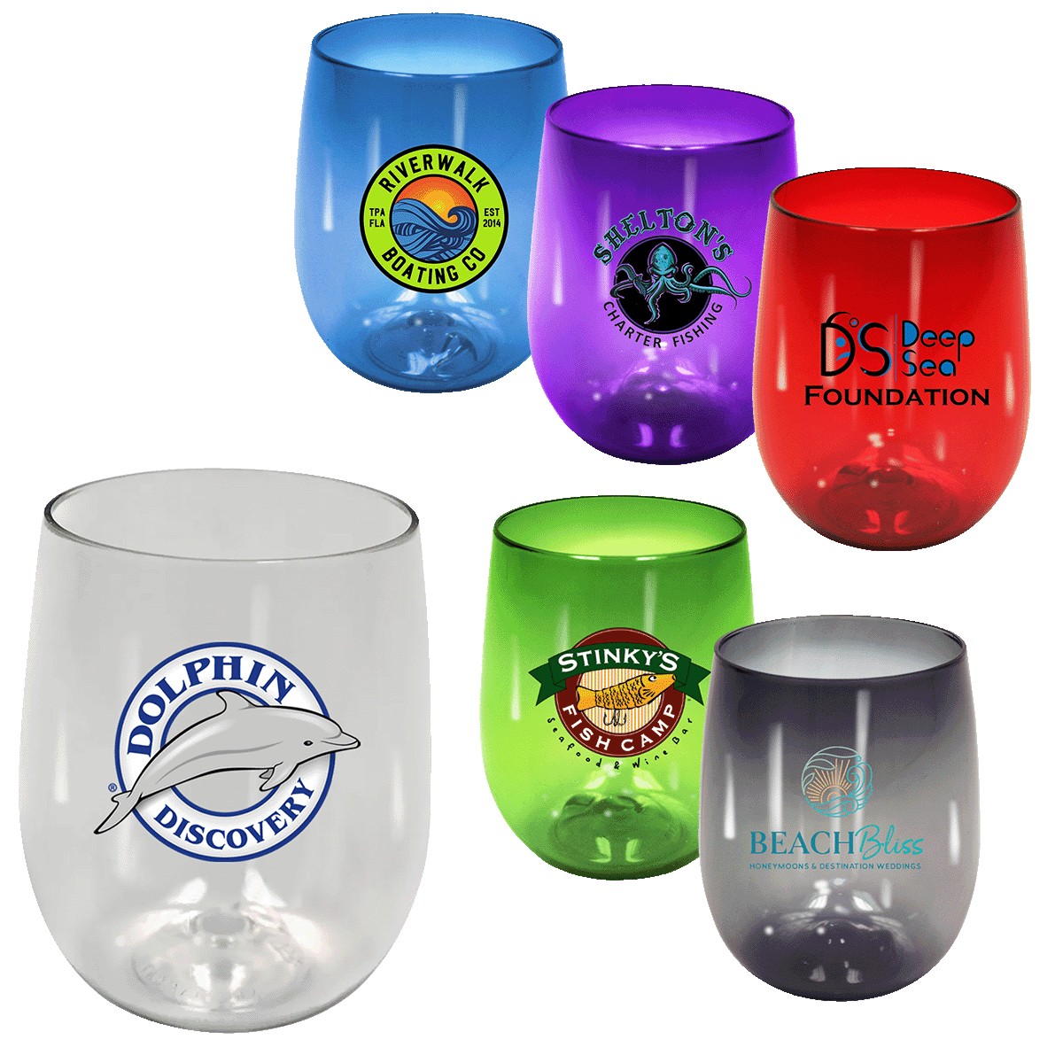 Picture of 12 oz. Oceanworks Stemless Wine Glass (Full Color Digital)