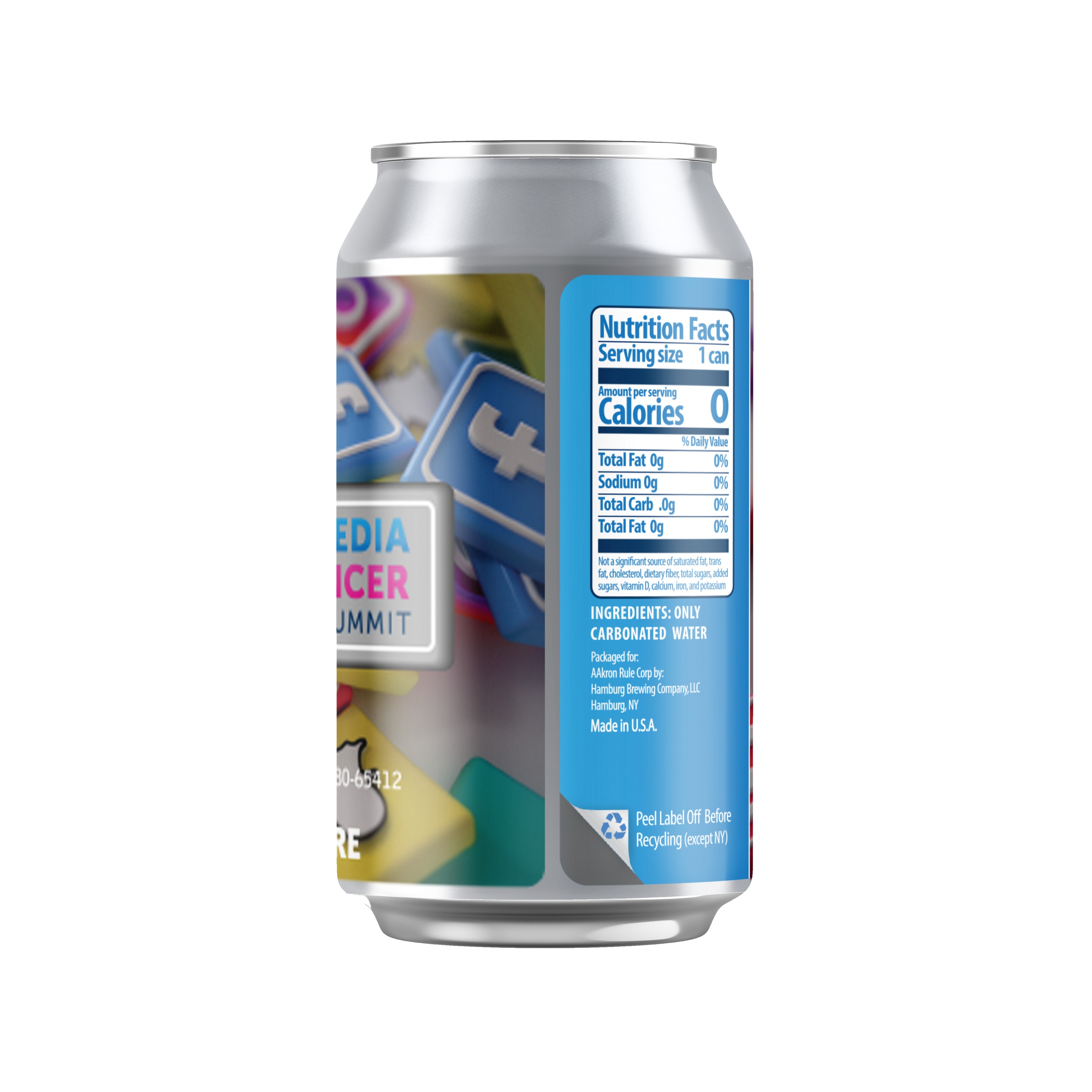 Picture of 12 Oz. Full Color Digital Sparkling Canned Water