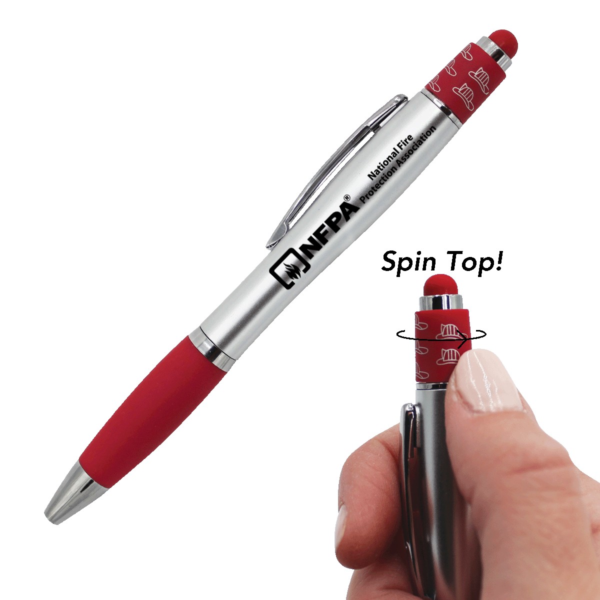 Picture of Fire Spin Top Pen w/Stylus Tip