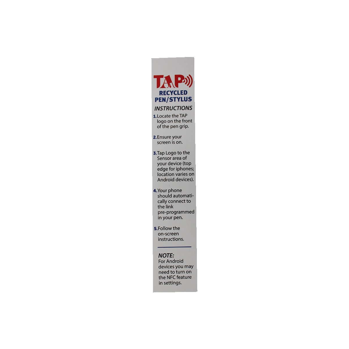 Picture of Tap Recycled Pen/Stylus, Full Color Digital