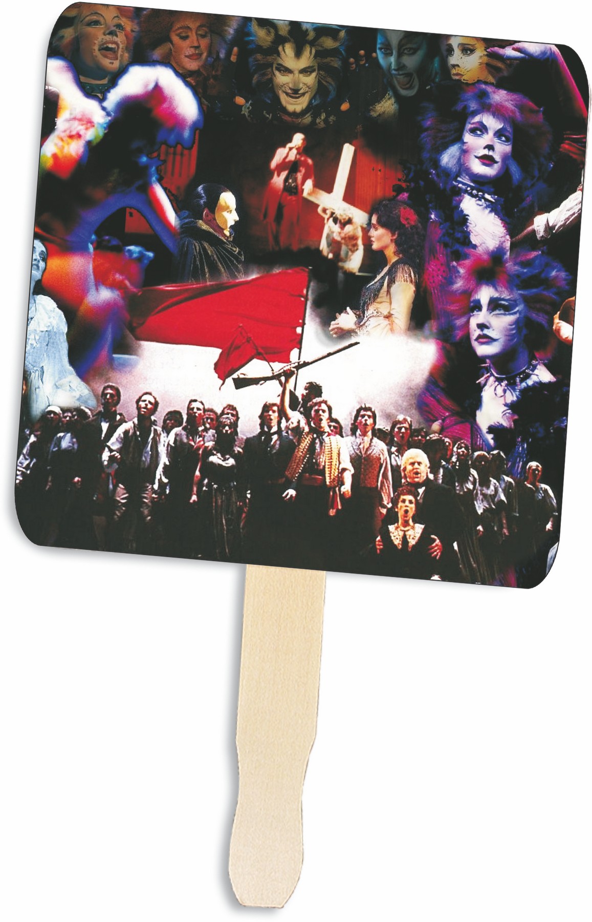 Picture of Custom Full Color Digital Stock Square Hand Fan