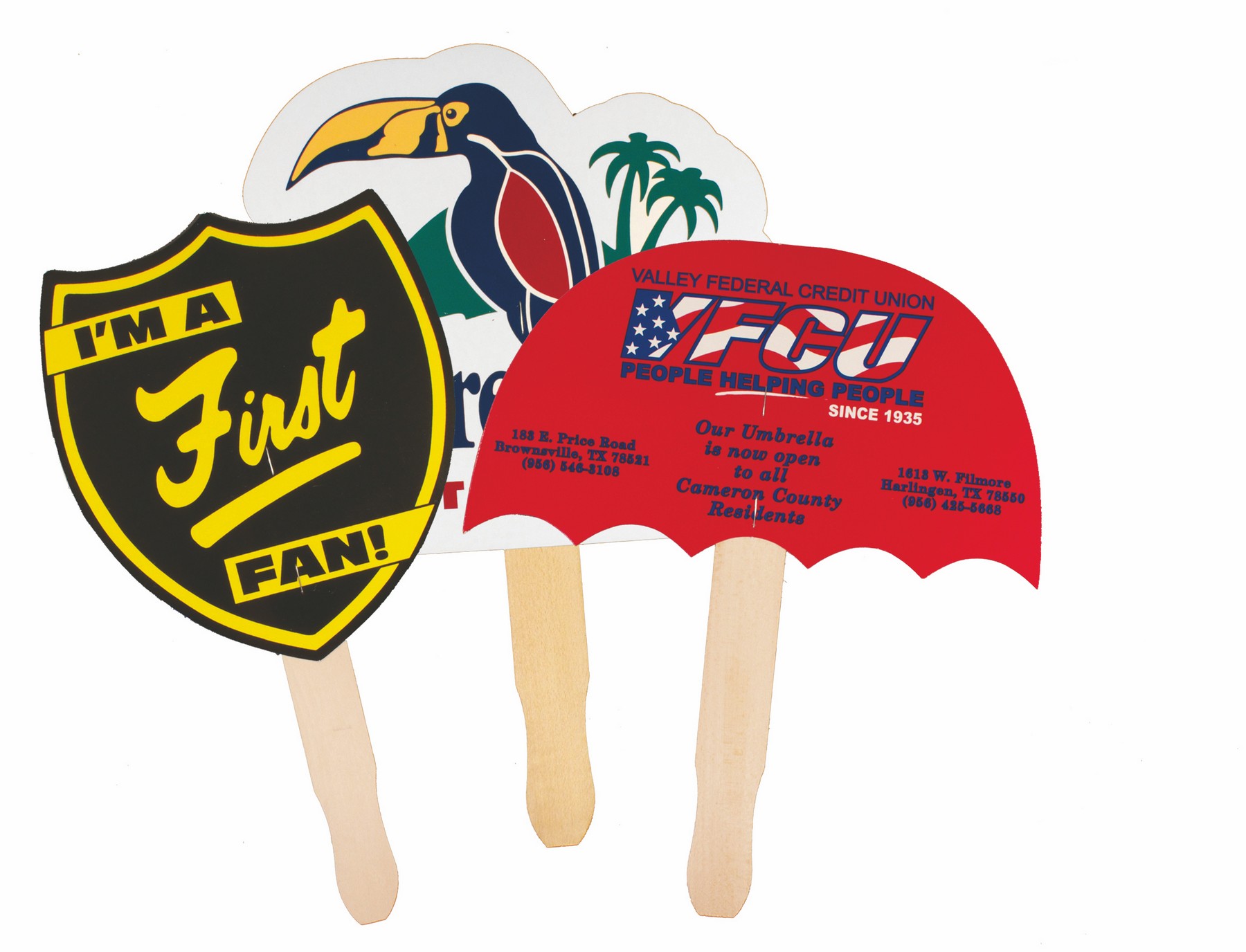 Picture of Custom Shape Hand Fan, Full Color Digital
