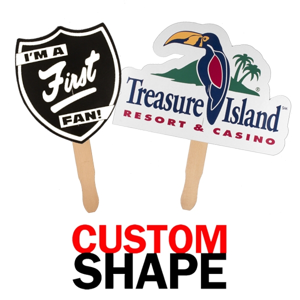 Picture of Custom Shape Hand Fan, Full Color Digital