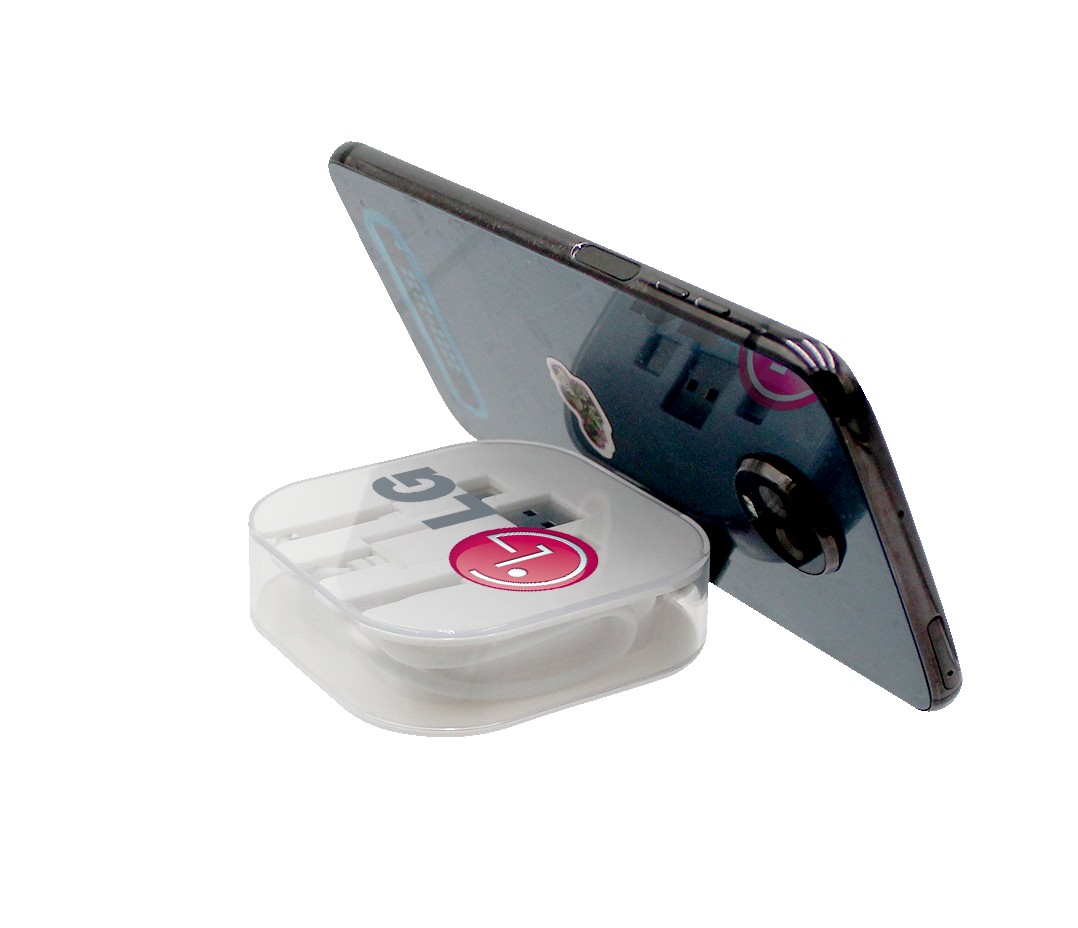 Picture of Charging Cable Case with Phone Stand, Full Color Digital