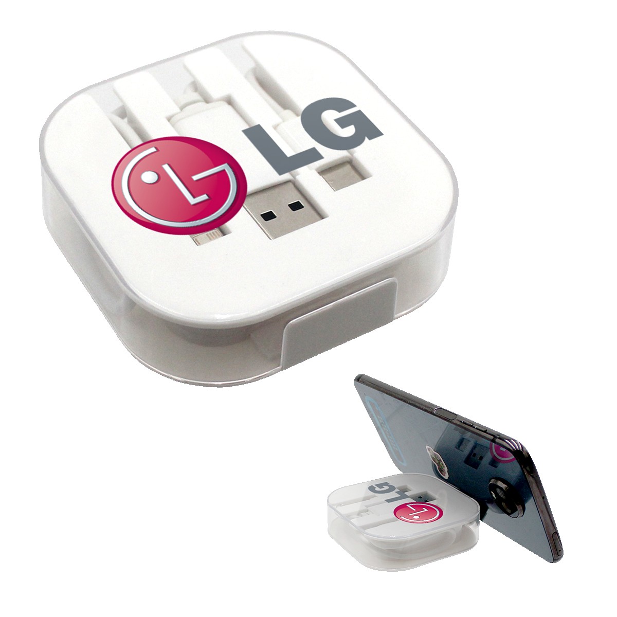 Picture of Charging Cable Case with Phone Stand, Full Color Digital