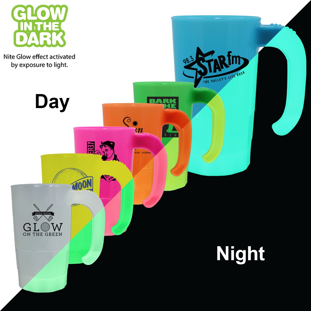 Picture of 20 Oz. Nite Glow Stackable Beer Stein