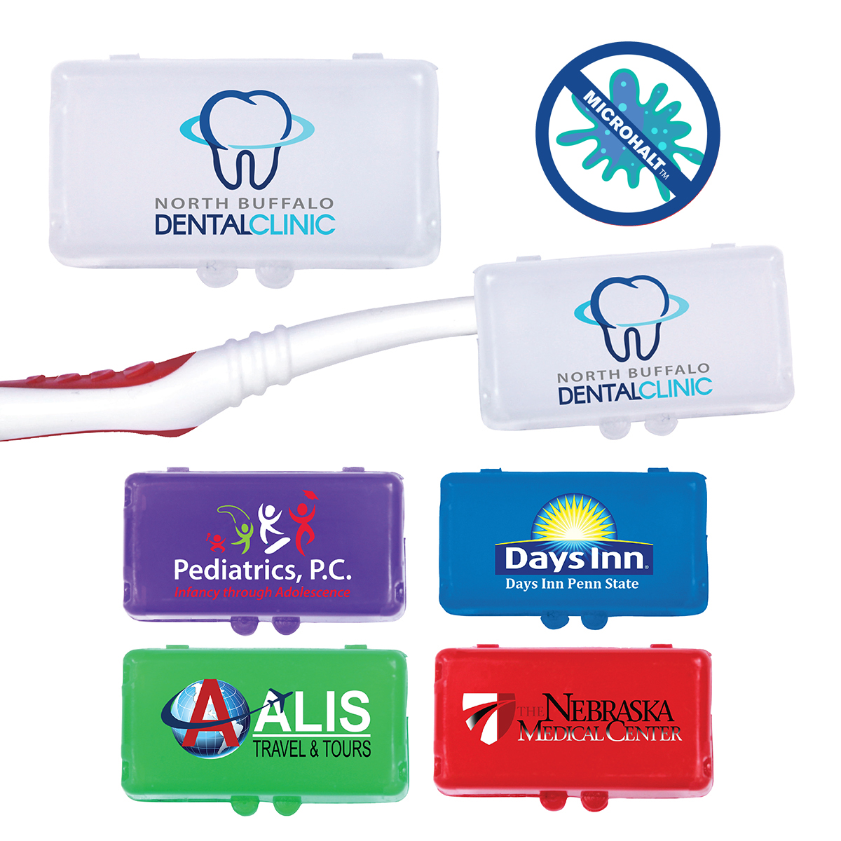 Picture of MicroHalt Toothbrush Cover w/Full Color Digital Imprint