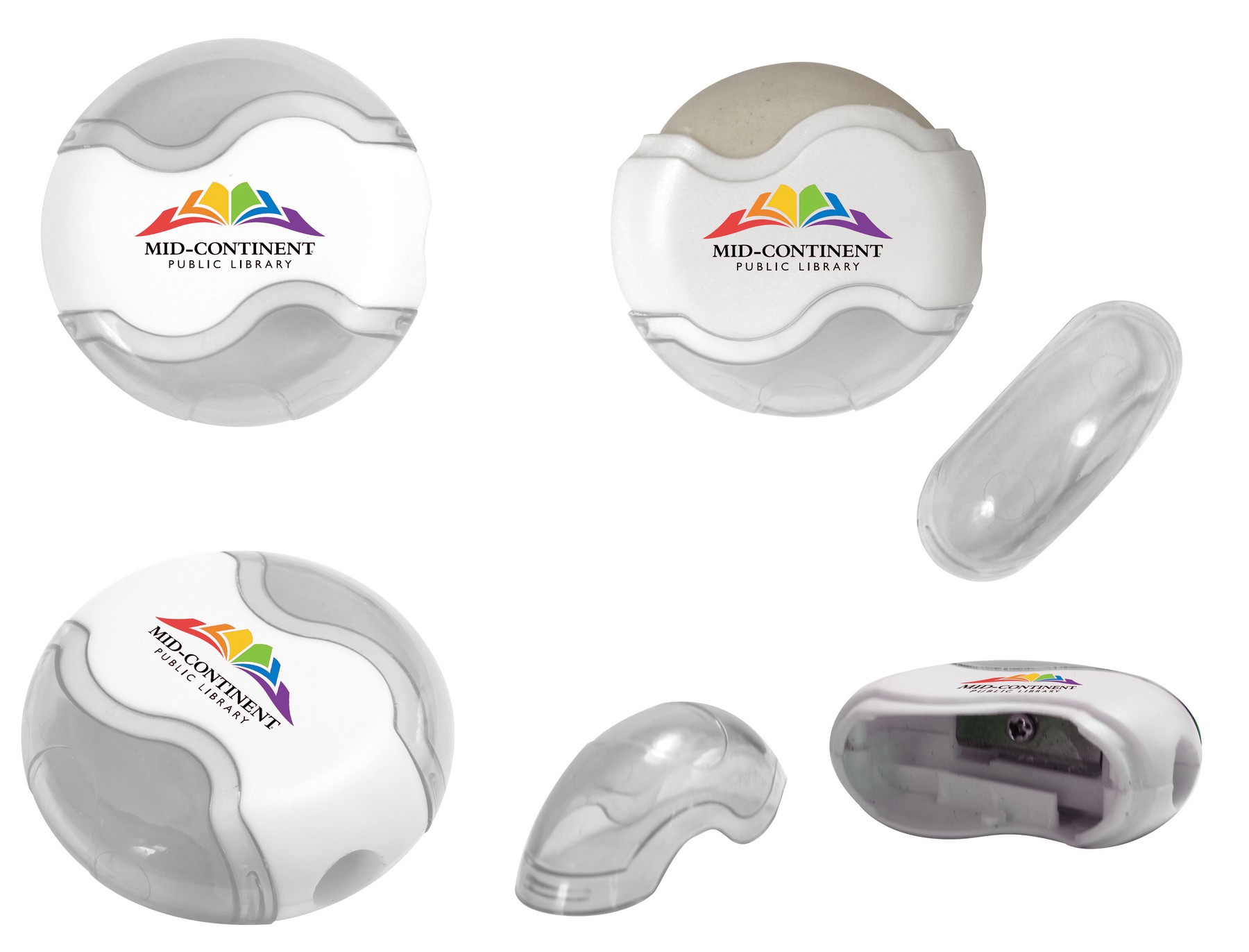 Picture of Round Pencil Sharpener Eraser Combo (Full Color Digital)