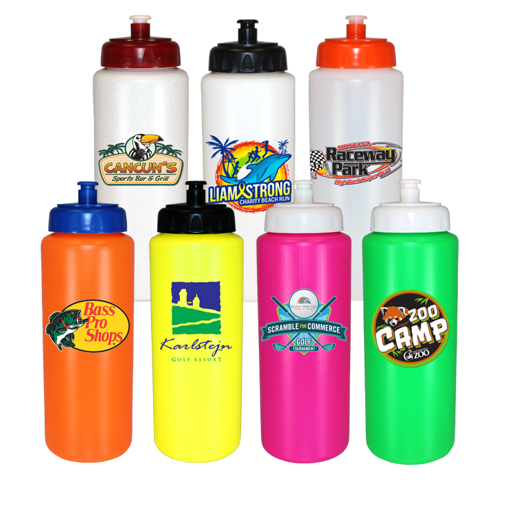 Picture of 32 Oz. Sports Bottle w/Push 'n Pull Cap (Full Color Digital)