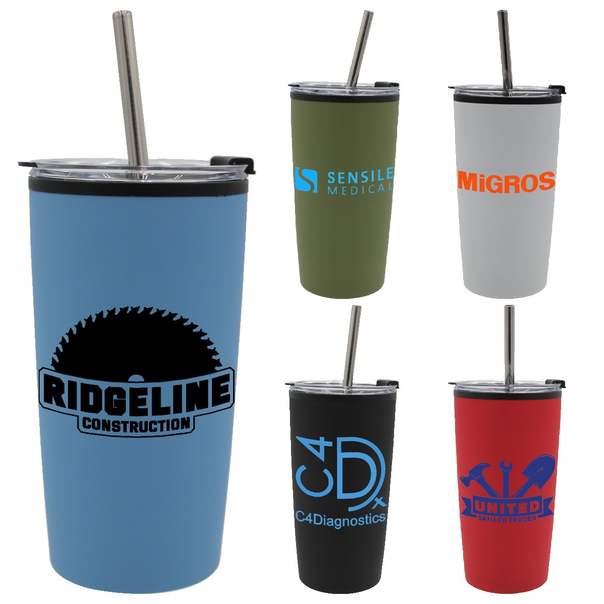 Picture of Halcyon 20 oz. Niagara Tumbler with Stainless Straw/Flip Top Lid