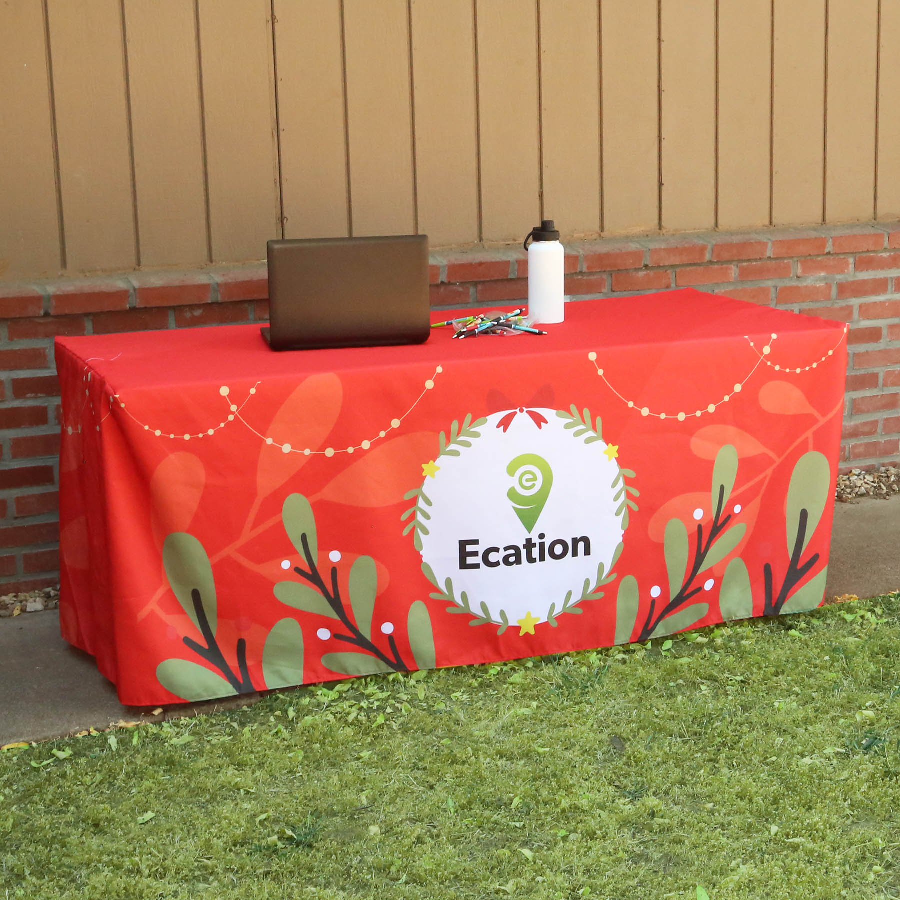 Picture of All Over Full Color Dye Sub Table Cover - fitted poly 4-sided, fits 6' table