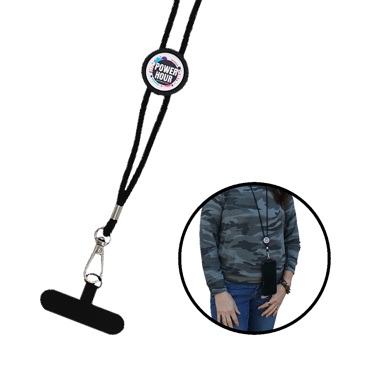 Picture of Tap Phone Holder Lanyard, Full Color Digital
