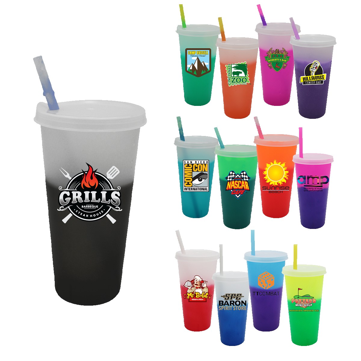 Picture of Mood 26 oz. Tumbler with Straw and Lid, Full Color Digital