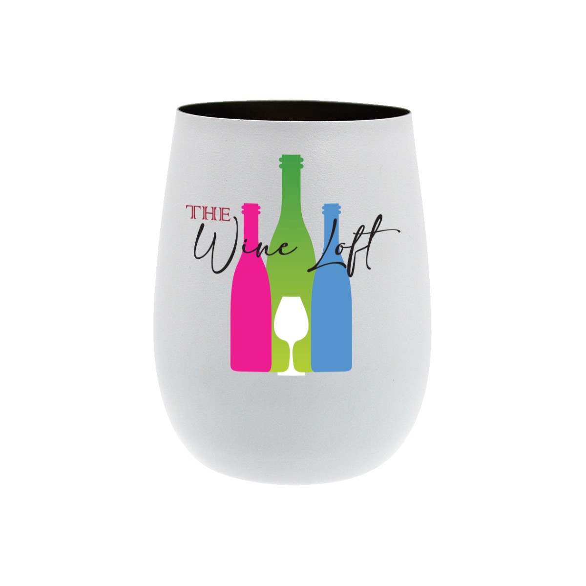 Picture of 12 oz. Recycled Stainless Wine Glass, Full Color Digital