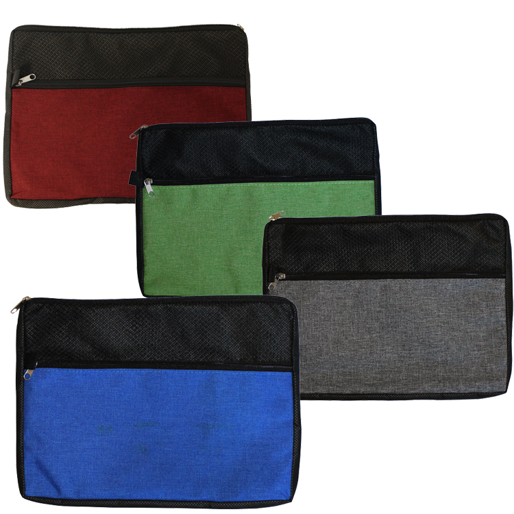 Picture of Blank Double Zipper Accessory Bag