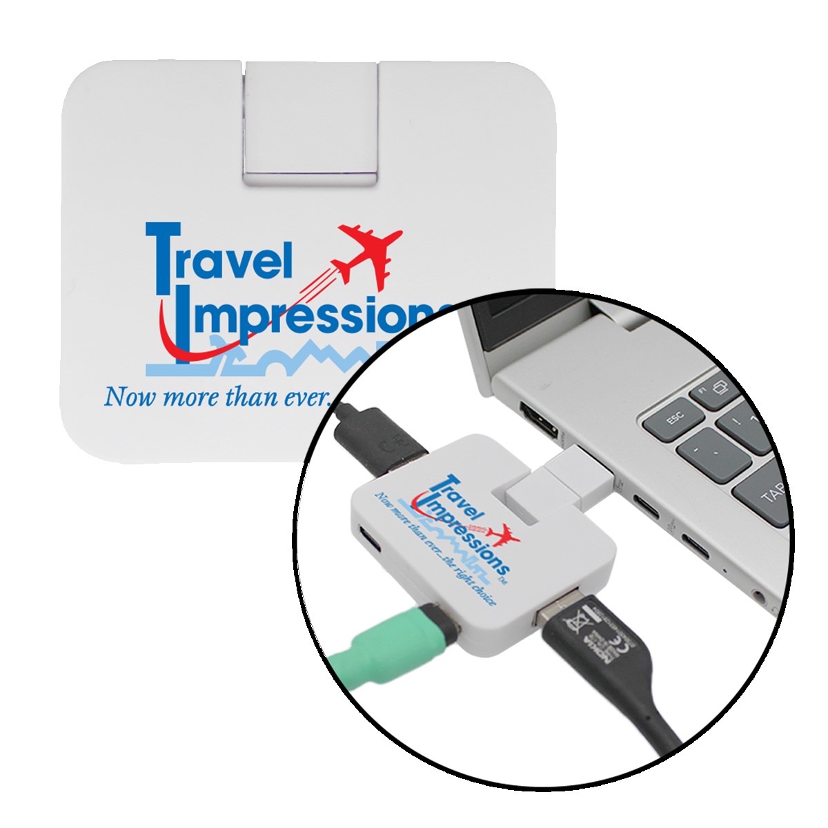 Picture of Recycled 4-in-1 USB Hub, Full Color Digital