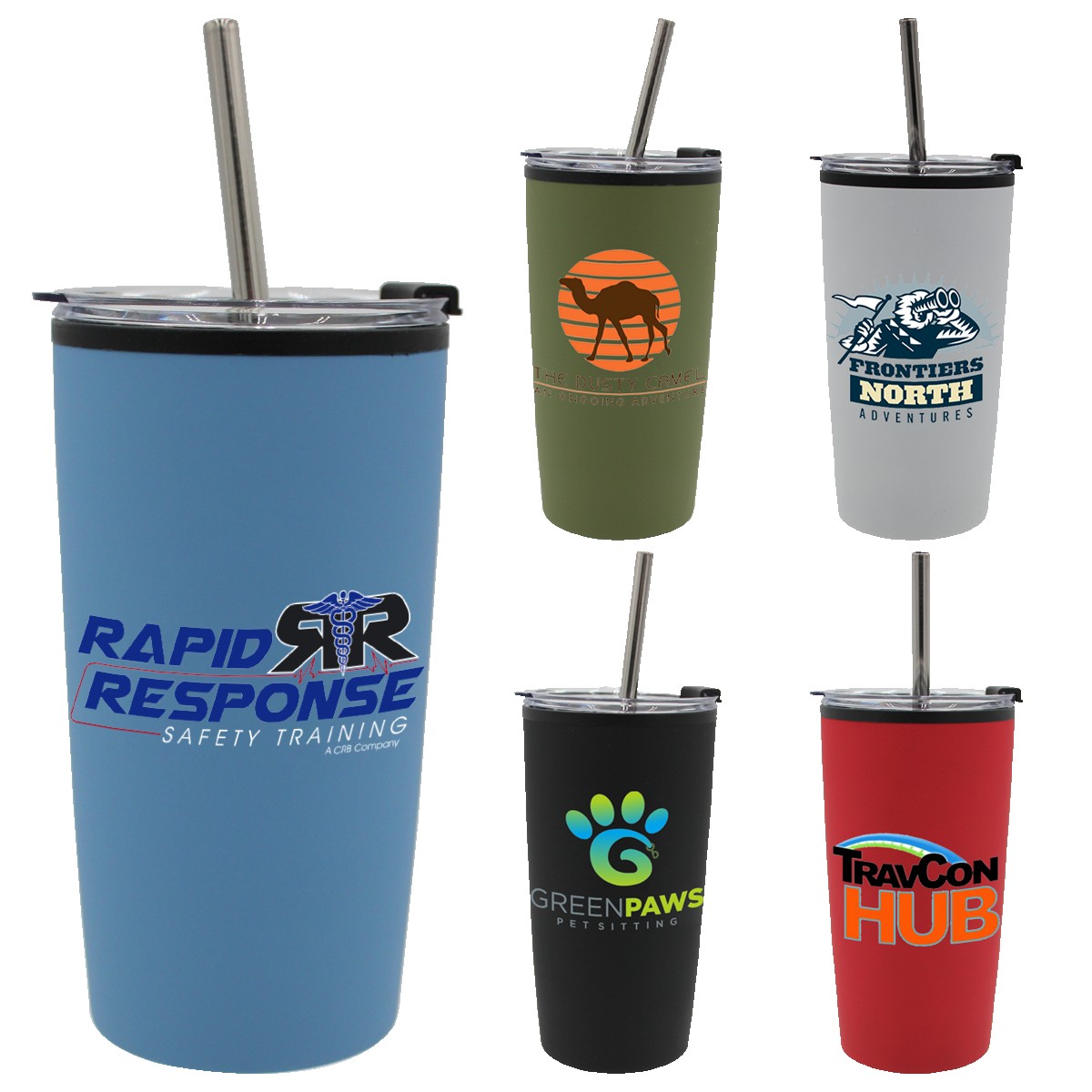 Picture of Halcyon 20 oz. Niagara Tumbler with Stainless Straw/Flip Top Lid