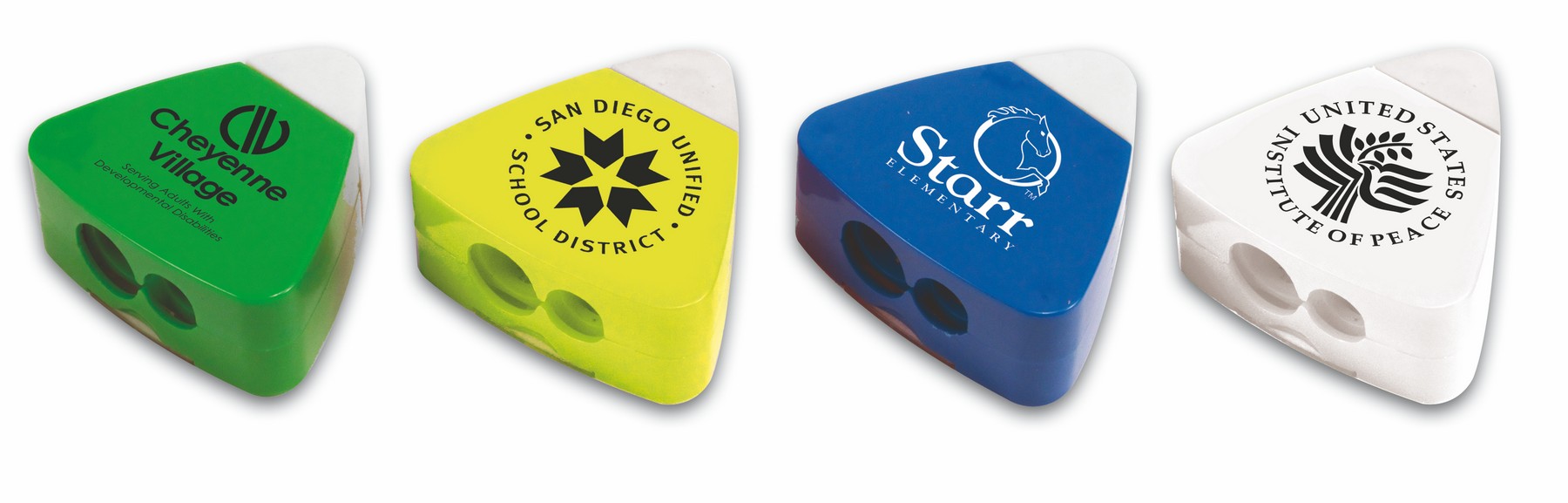 Picture of The Triad Eraser & Sharpener (Spot Color)