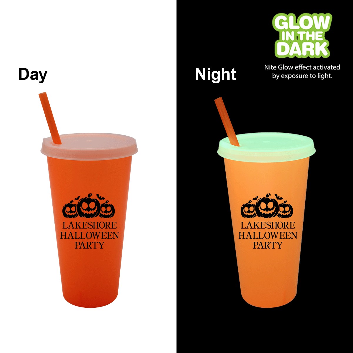 Picture of Nite Glow 26 oz. Tumbler with Lid & Straw