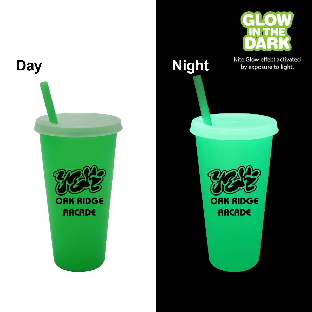 Picture of Nite Glow 26 oz. Tumbler with Lid & Straw