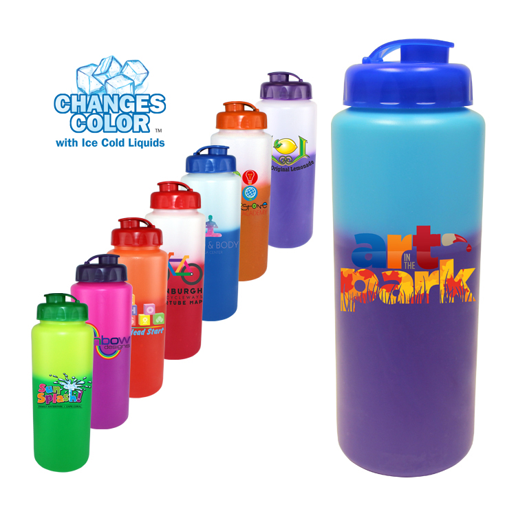 Picture of 32 Oz. Mood Sports Bottle w/Flip Top Cap (Full Color Digital)