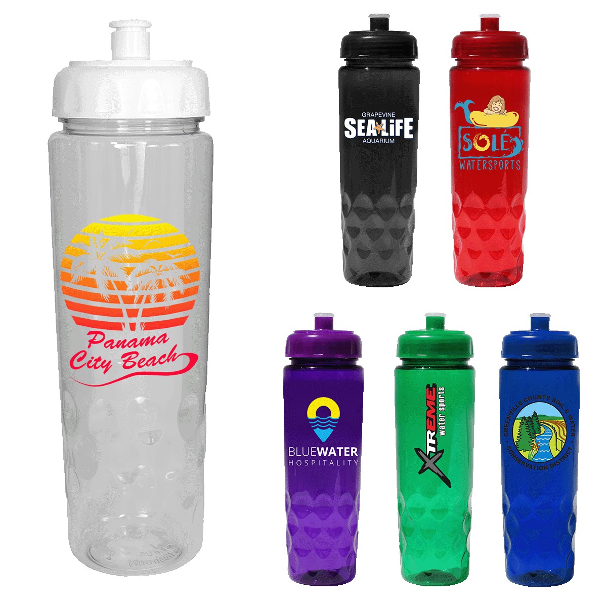 Picture of 24 oz. Oceanworks PET Bottle with Push 'n Pull Cap (Full Color Digital)