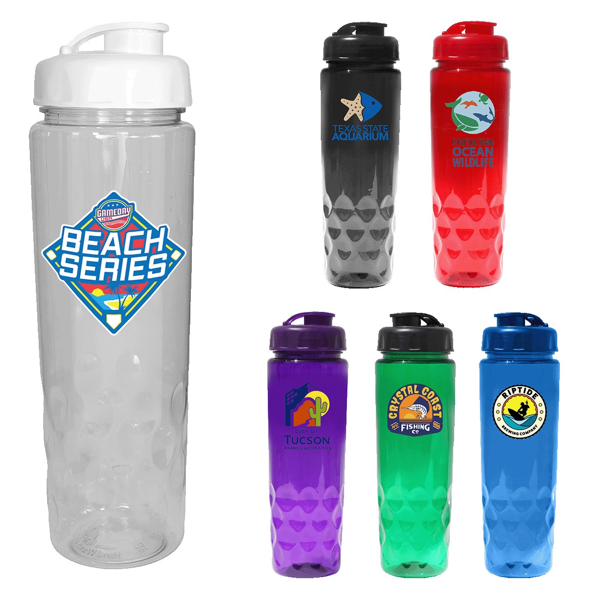 Picture of 24 oz. Oceanworks Bottle with Flip Top Cap, Full Color Digital