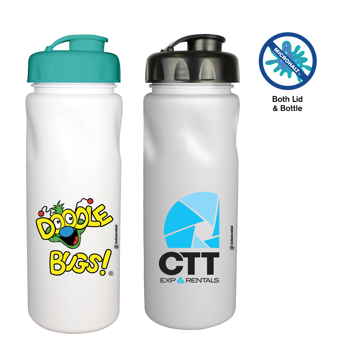 Picture of 24 Oz. MicroHault Cycle Bottle w/Flip Top Cap (Full Color Digital)