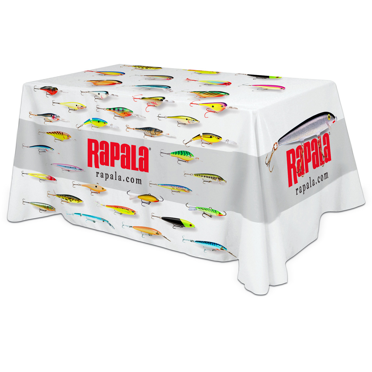 Picture of All Over Full Color Dye Sub Table Cover - flat poly 4-sided, fits 6' table