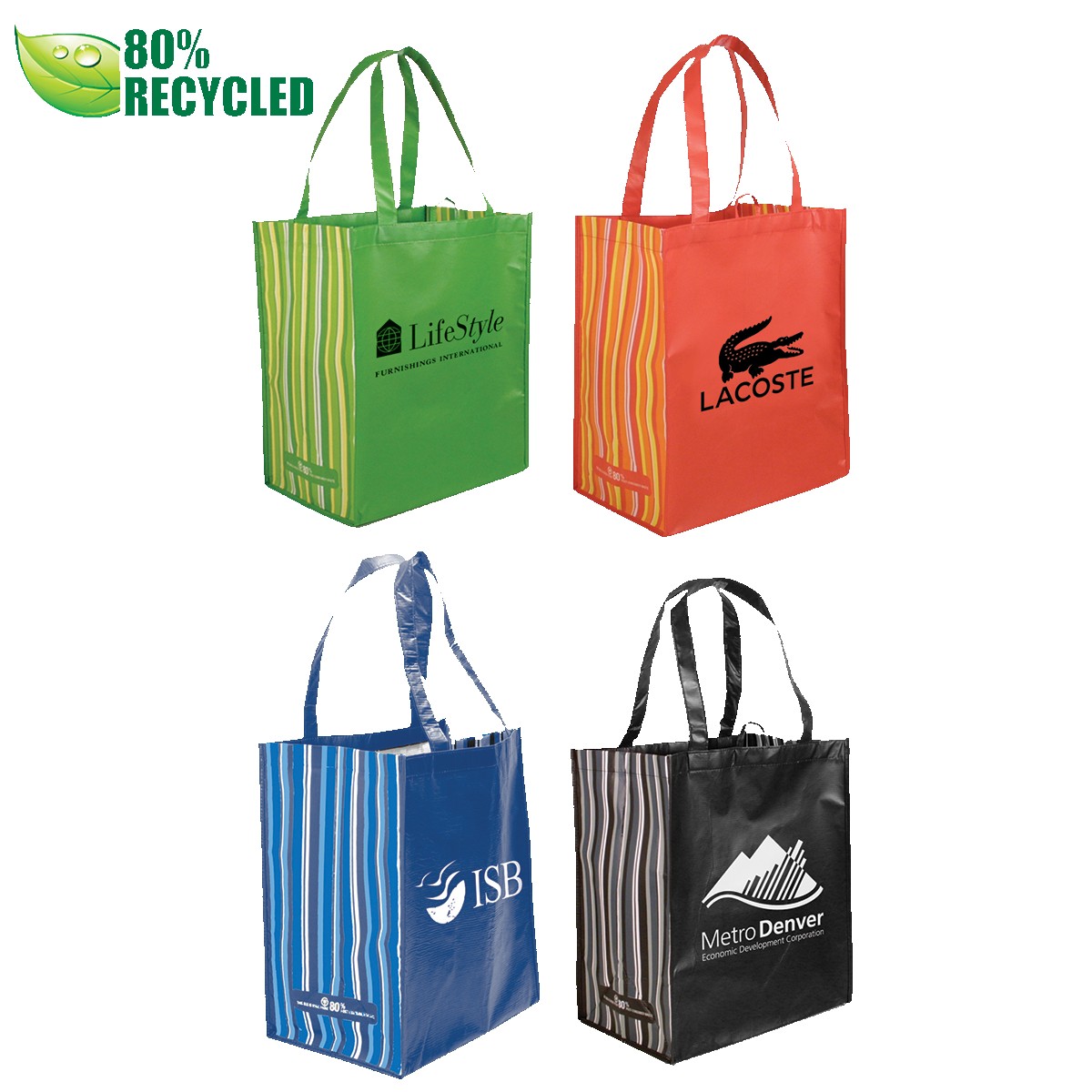 Picture of RPET Striped Tote Bag (Spot Color)