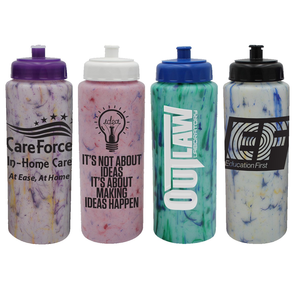 Picture of 32 Oz. Confetti Sports Bottle w/Push 'n Pull Cap