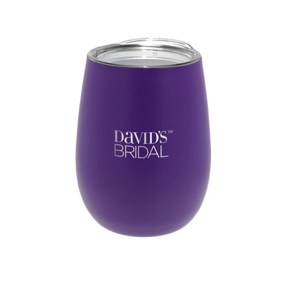 Picture of 12 oz. Recycled Stainless Wine Glass with Lid, Laser, Standard