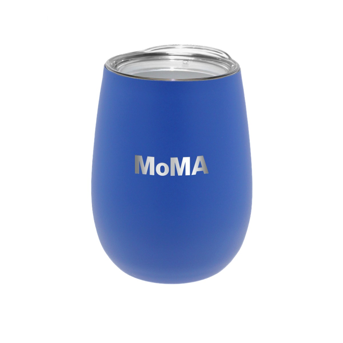 Picture of 12 oz. Recycled Stainless Wine Glass with Lid, Laser, Standard