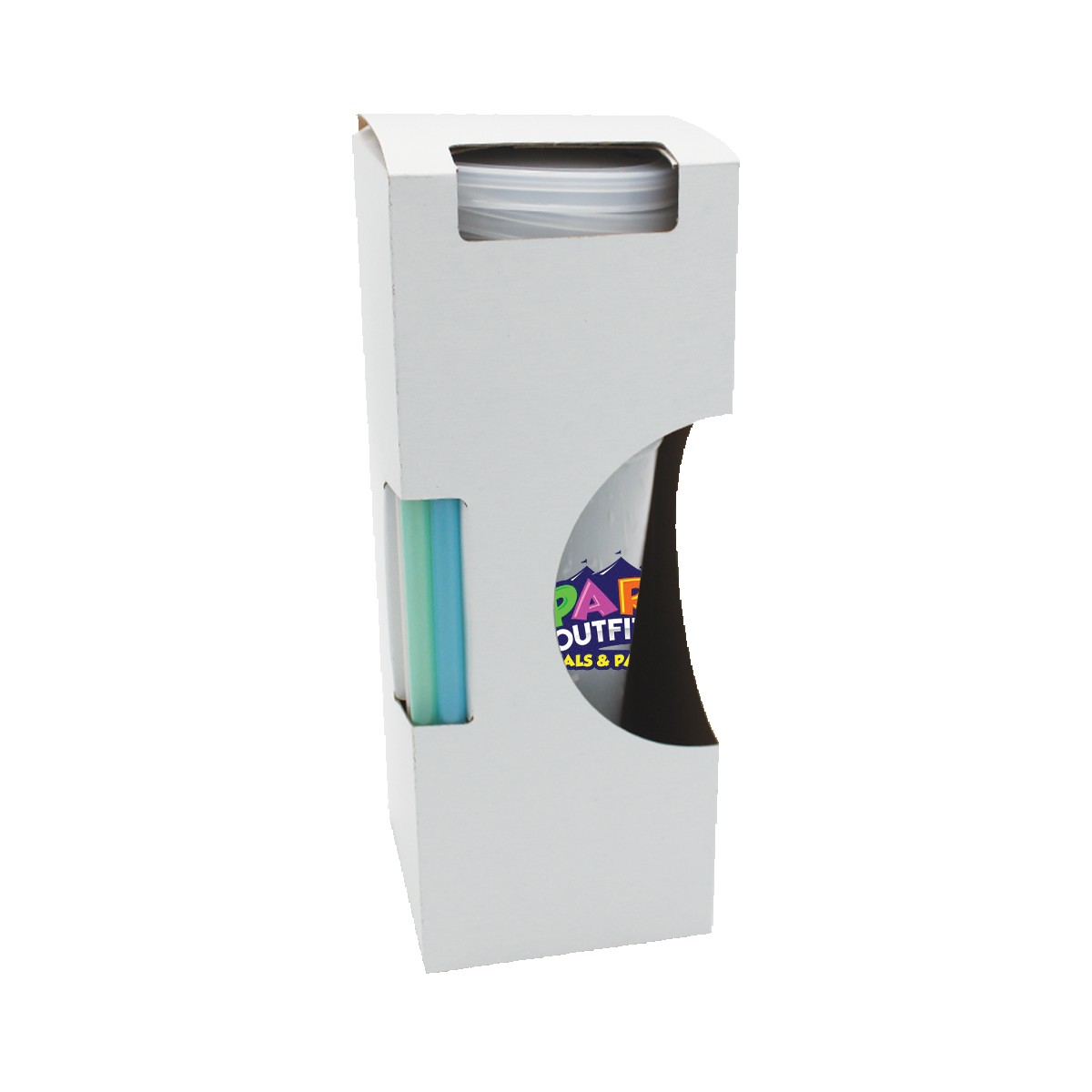 Picture of Mood 26 oz. Rainbow Confetti Tumbler with Lid and Straw