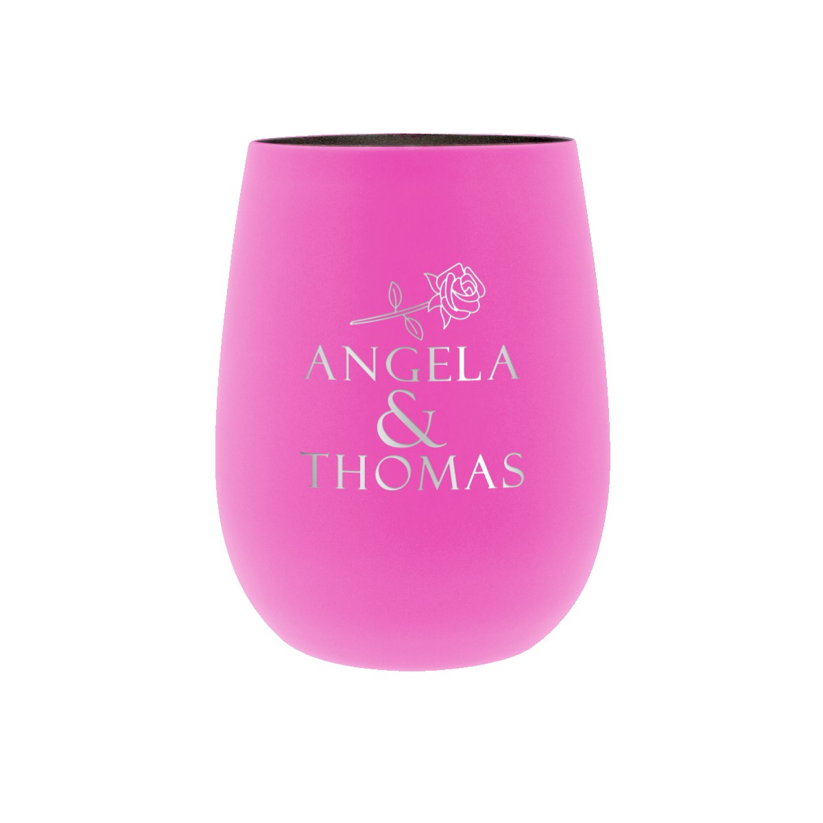 Picture of 12 oz. Recycled Stainless Wine Glass, Laser, Premium
