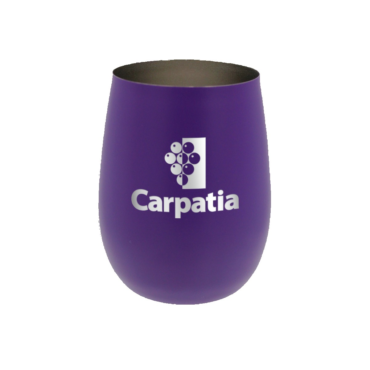 Picture of 12 oz. Recycled Stainless Wine Glass, Laser, Premium