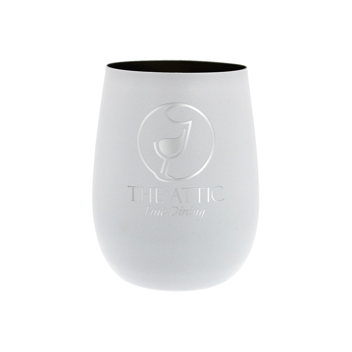 Picture of 12 oz. Recycled Stainless Wine Glass, Laser, Premium