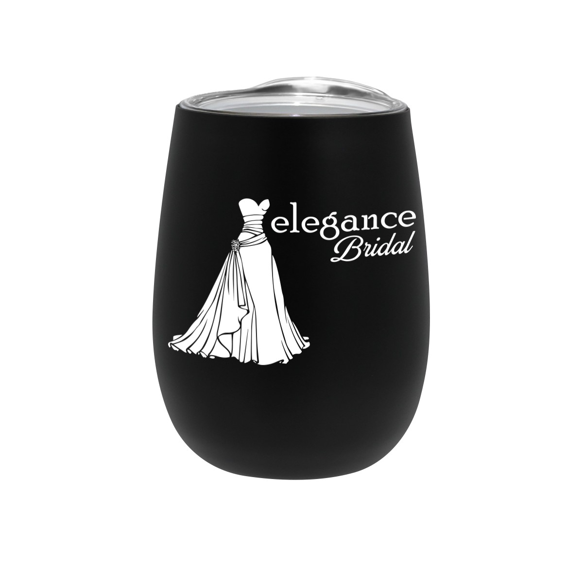 Picture of 12 oz. Recycled Stainless Wine Glass with Lid
