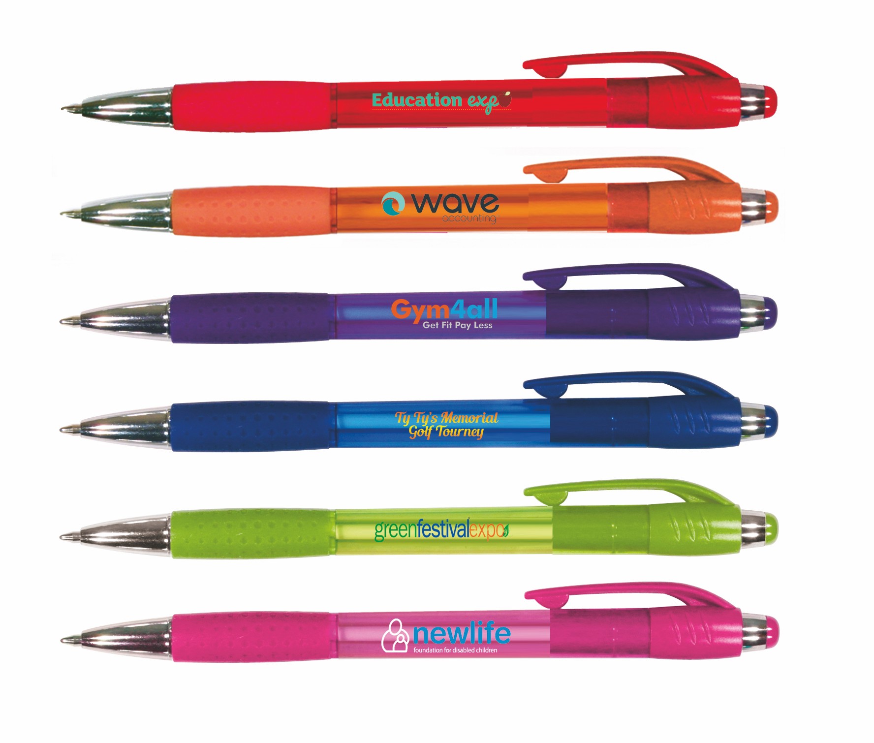 Picture of Mardi Gras Grip Pen (Full Color Digital)