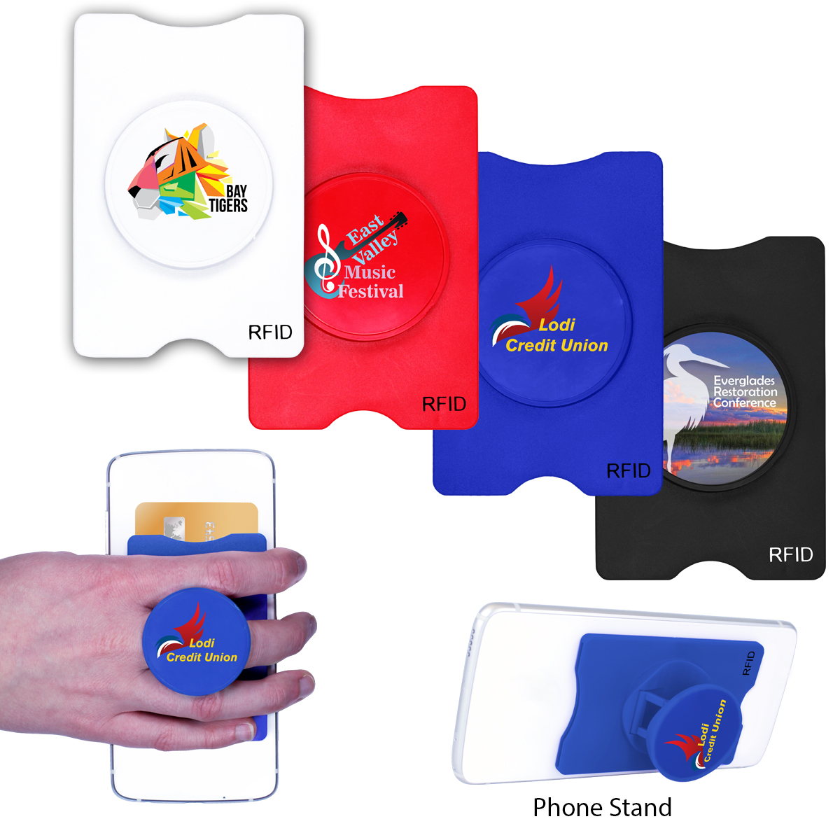 Picture of RFID Stand-Out Phone Holder/Card Holder (Full Color Digital)