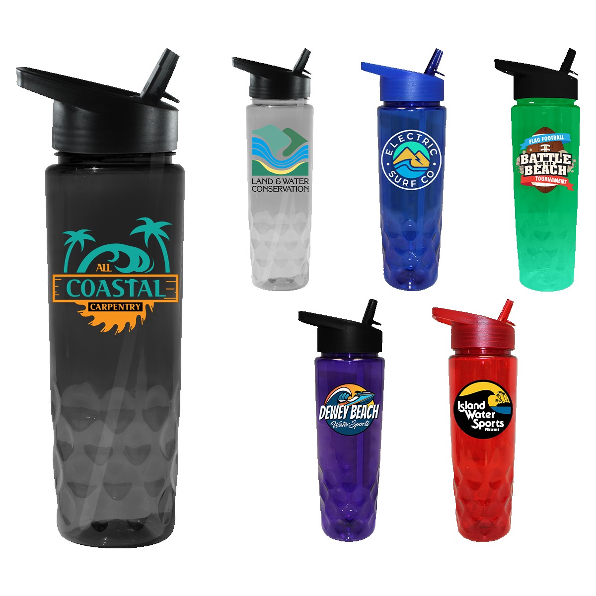 Picture of 24 oz. Recycled Bottle with Straw Cap, Full Color Digital