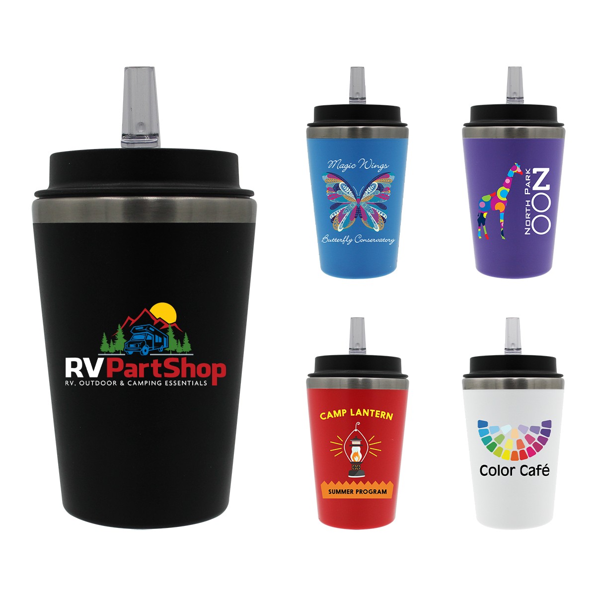 Picture of 12 oz. Scout Tumbler with Straw Lid, Full Color Digital