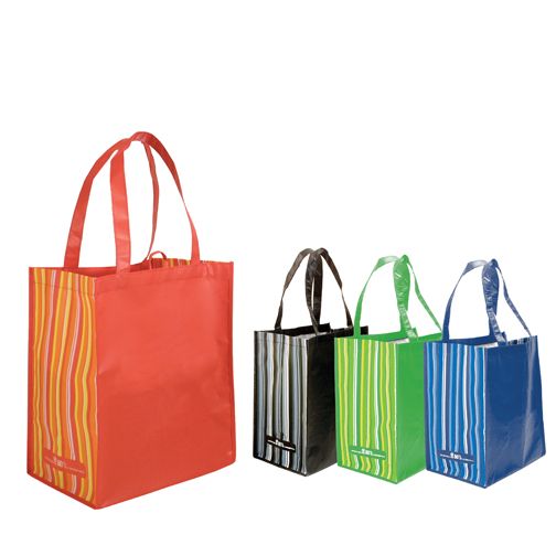 Picture of RPET Blank Striped Tote Bag