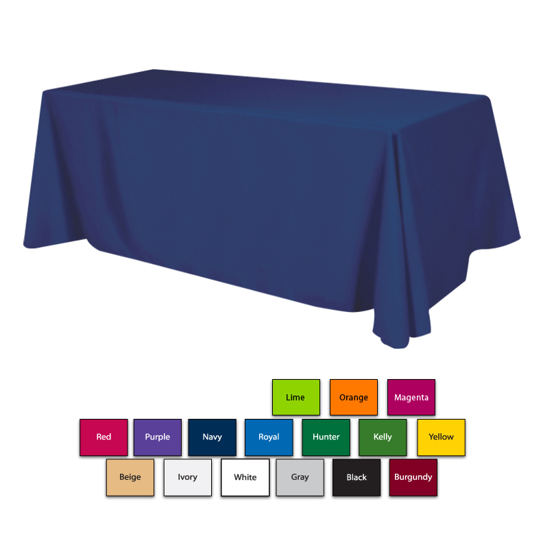 Picture of Flat 4-sided Table Cover - fits 8' standard table: Polyester
