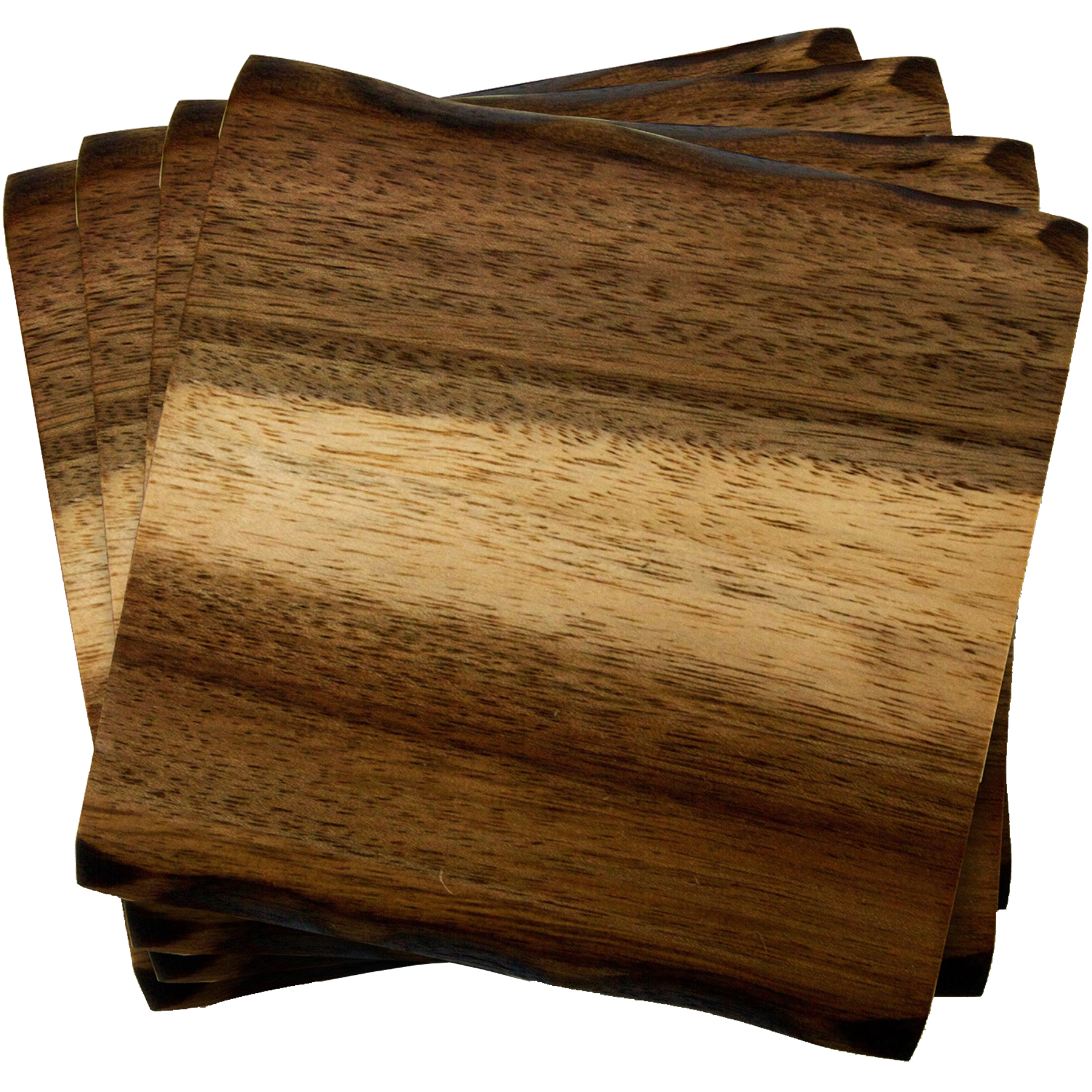 Picture of 4 Piece Acacia Wood Coaster Set
