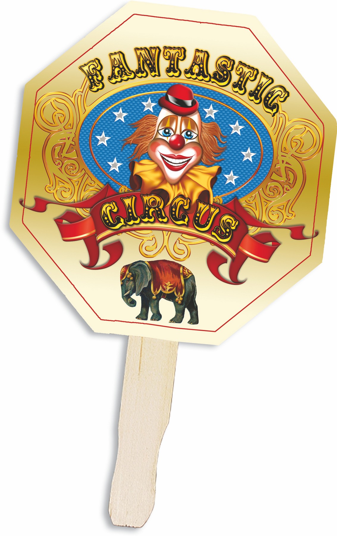Picture of Custom Full Color Digital Stock Stop Sign Hand Fan