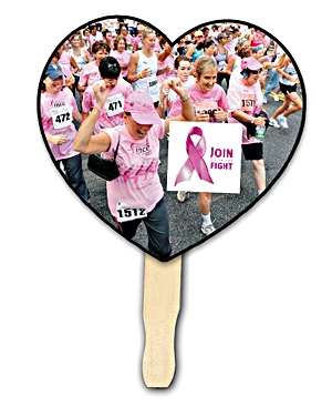 Picture of Custom Full Color Digital Stock Heart Hand Fan