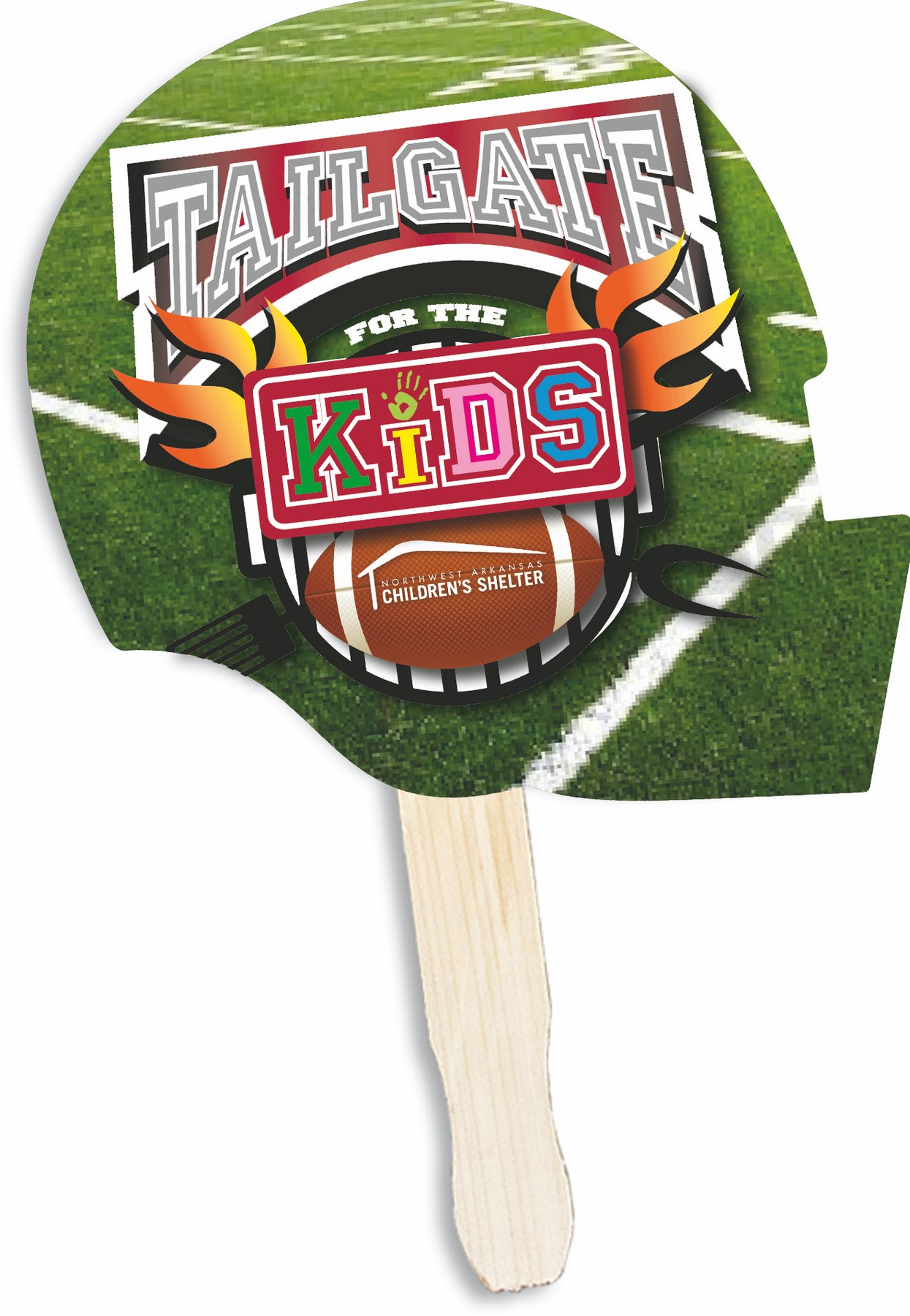Picture of Custom Full Color Digital Stock Football Helmet Hand Fan